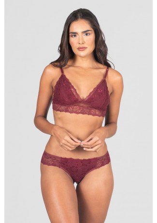Conjunto Lingerie Esmeralda Rosa Ref P03 17 D Kaisan