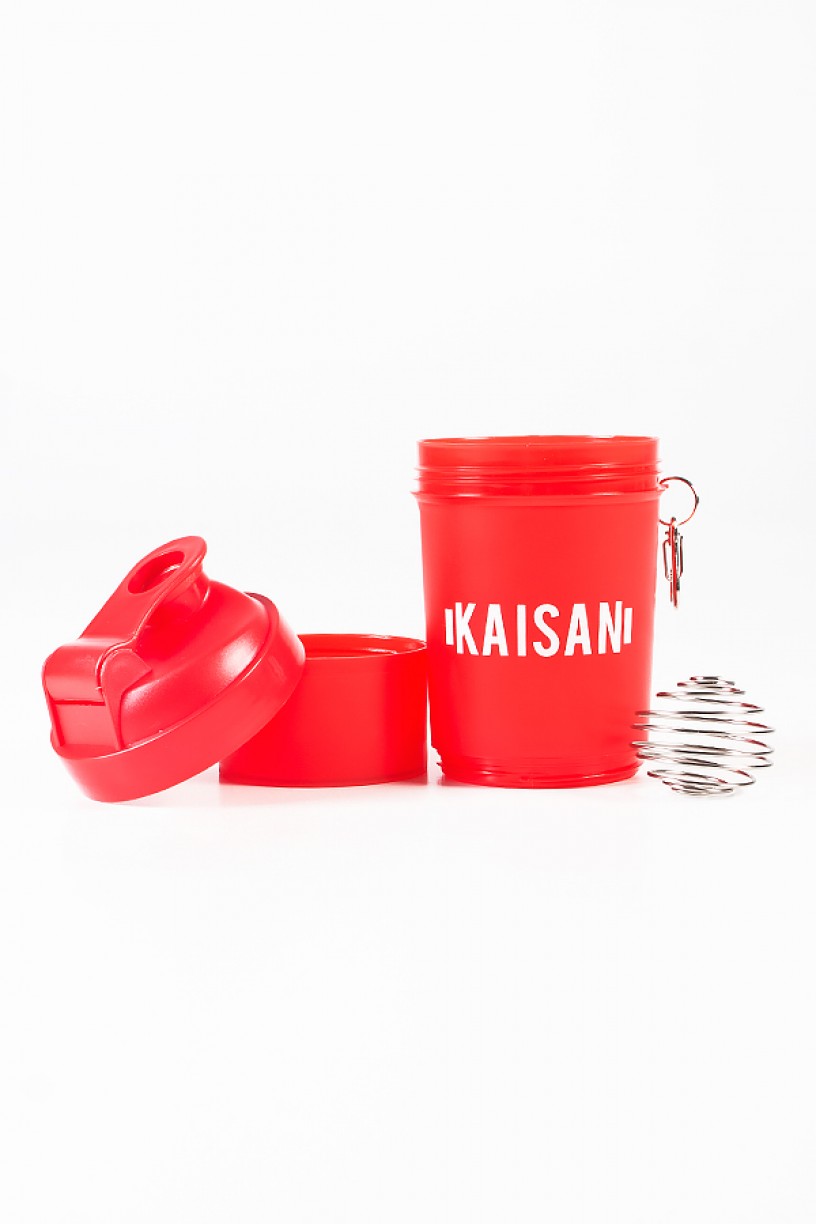 Coqueteleira com Mola de 500 ML com 1 Compartimento (Vermelho Fumê) | Ref: KS-CK03-004