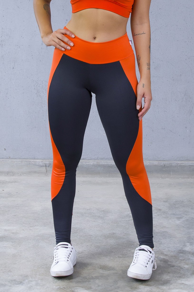 F1185-001_Legging_Lisa_com_Detalhe_em_Ondas_Preto__Laranja__Ref:_F1185-001