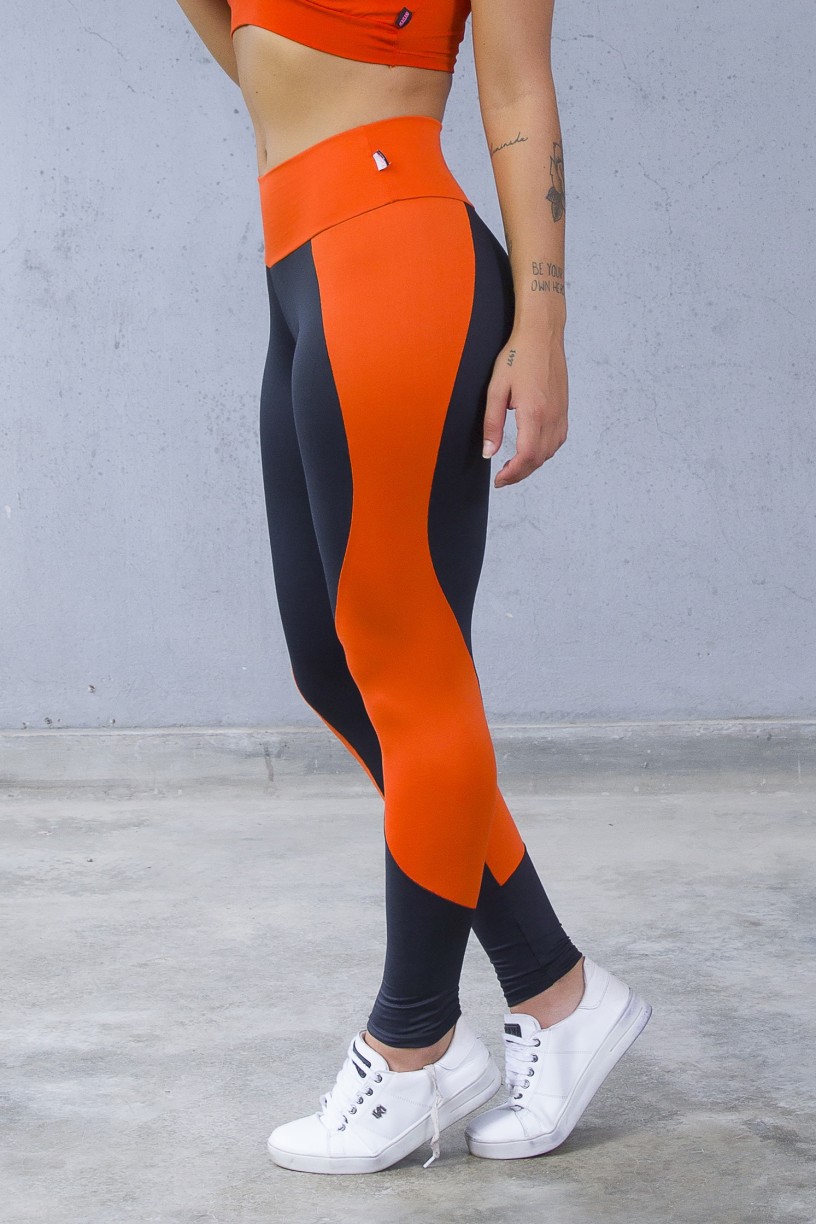 F1185-001_Legging_Lisa_com_Detalhe_em_Ondas_Preto__Laranja__Ref:_F1185-001