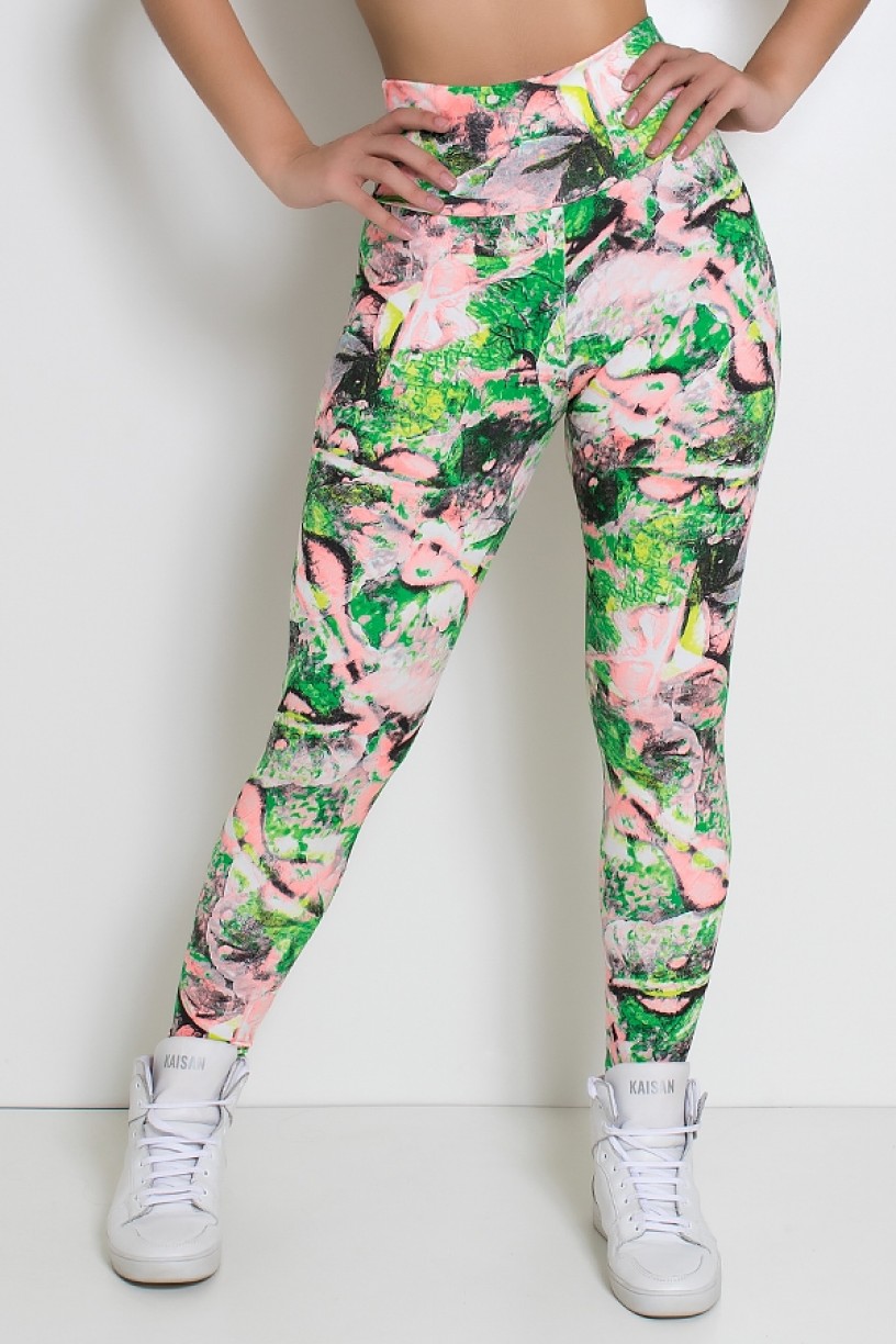 KS-F27-021_Legging_Estampada_Folha_Verde_e_Rosa__Ref:_KS-F27-021