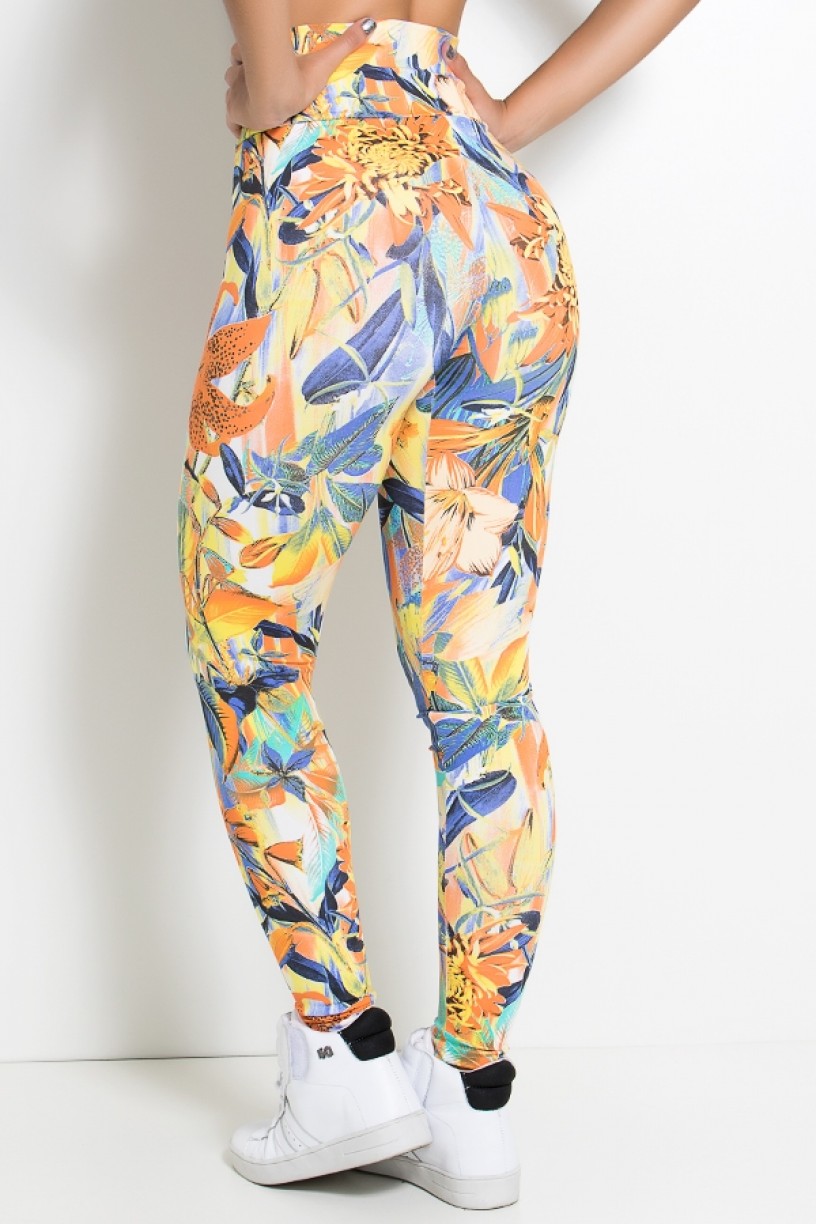 KS-F27-023_Legging_Estampada_Flores_Laranja_Azul_e_Amarelo__Ref:_KS-F27-023