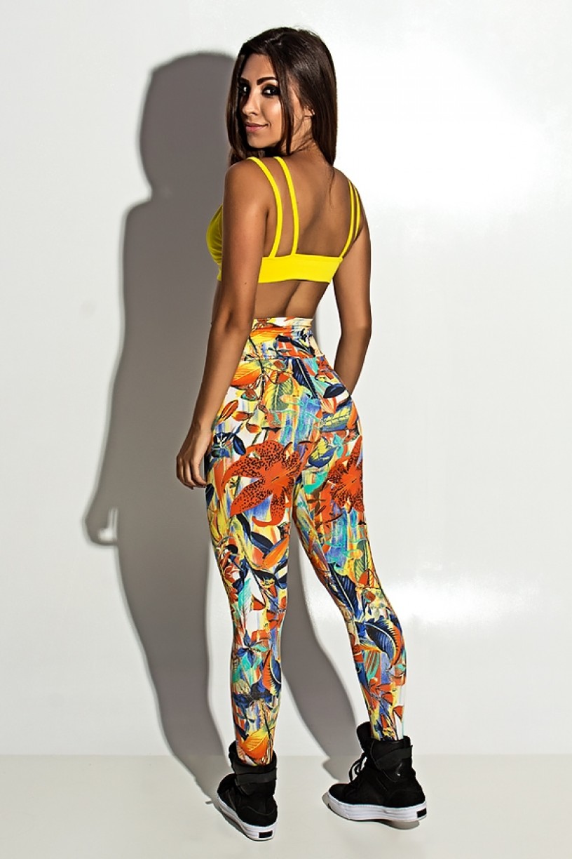 KS-F27-023_Legging_Estampada_Flores_Laranja_Azul_e_Amarelo__Ref:_KS-F27-023