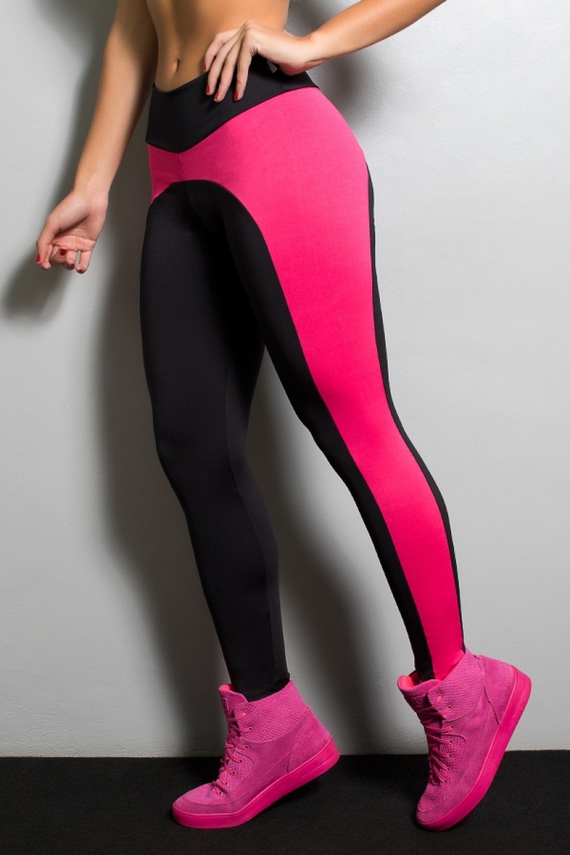 KS-F32-001_Calca_Legging_Duas_Cores__Excelente_Preto_com_Rosa_Pink__Ref:_KS-F32-001