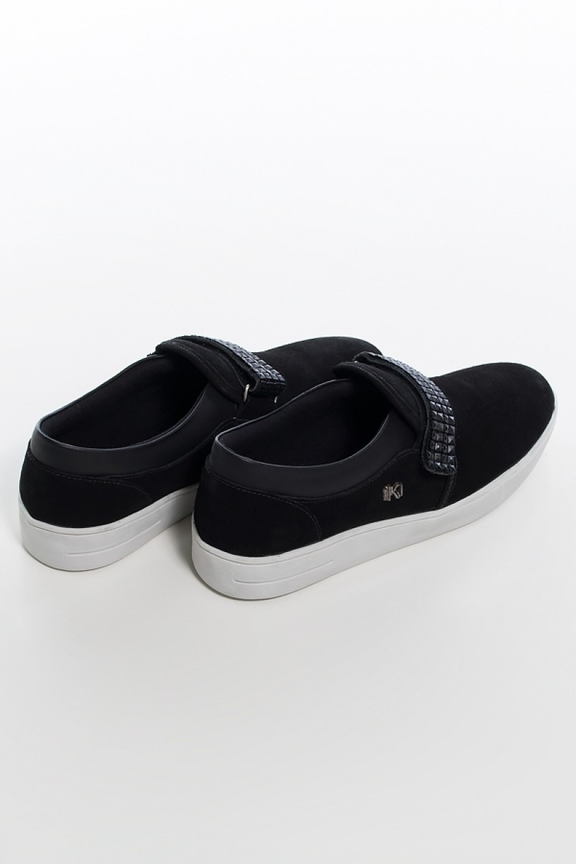 KS-T43-002_Tenis_Mini_Sneaker_com_Velcro_Nobuck_Preto__Ref:_KS-T43-002