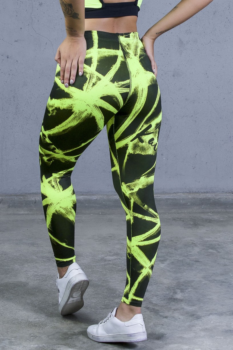 NTSP09-002_Legging_Sublimada_PRO_Brushes_Amarelo_Neon__Ref:_NTSP09-002