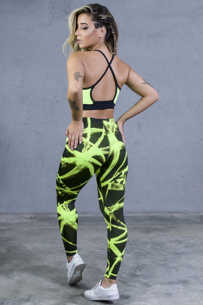 NTSP09-002_Legging_Sublimada_PRO_Brushes_Amarelo_Neon__Ref:_NTSP09-002