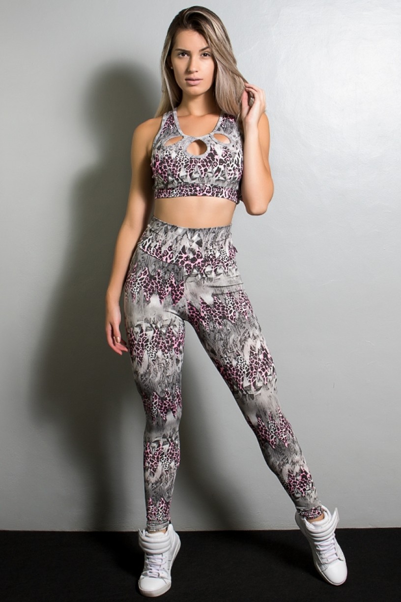 KS-F949-015_Conjunto_Top_Gota_e_Legging_Estampada_Cinza_com_Oncinha_Rosa__Ref:_KS-F949-015