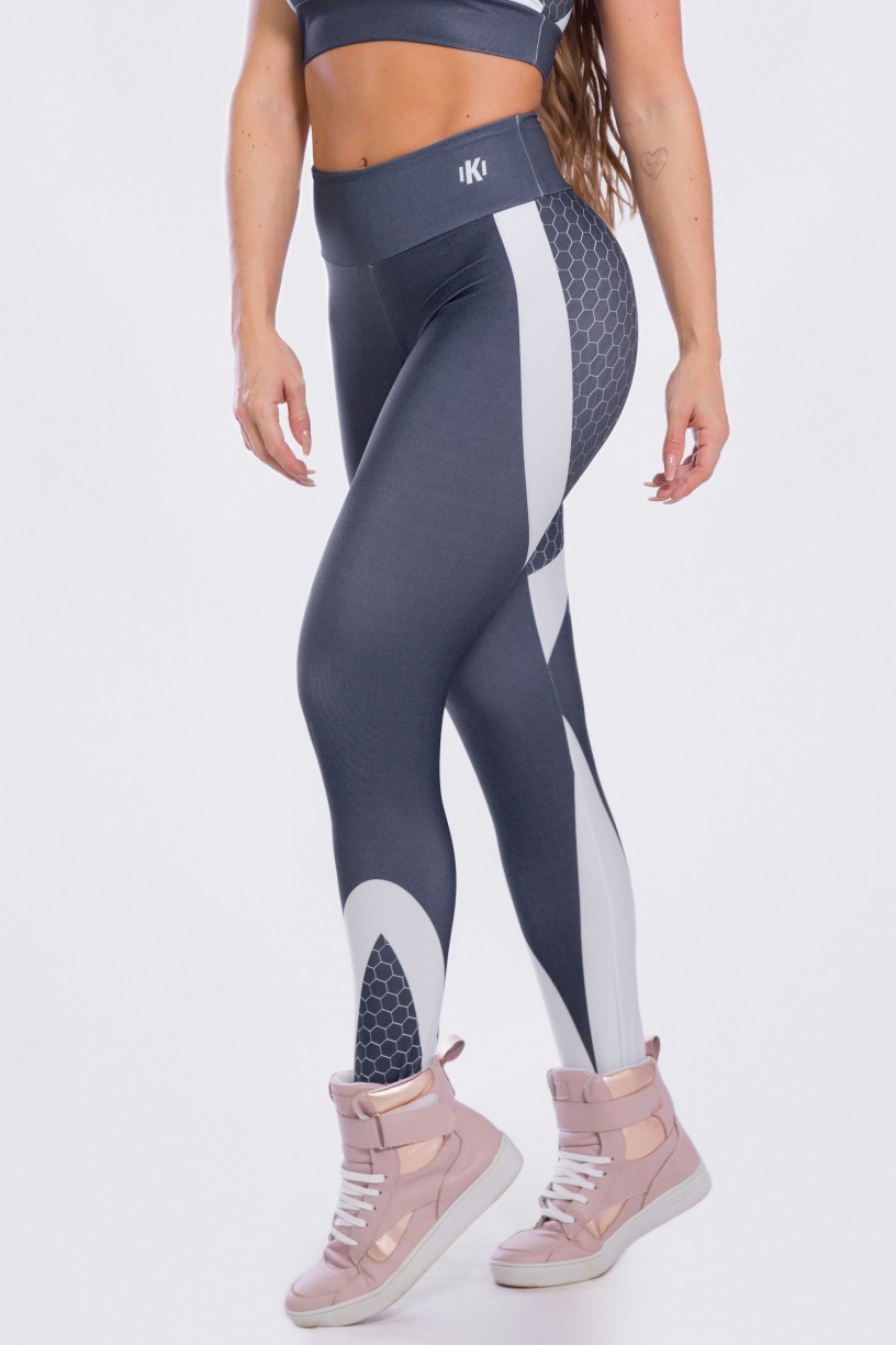 K2473-A_Calca_Legging_Sublimada_Gray_Honeycomb__Ref:_K2473-A
