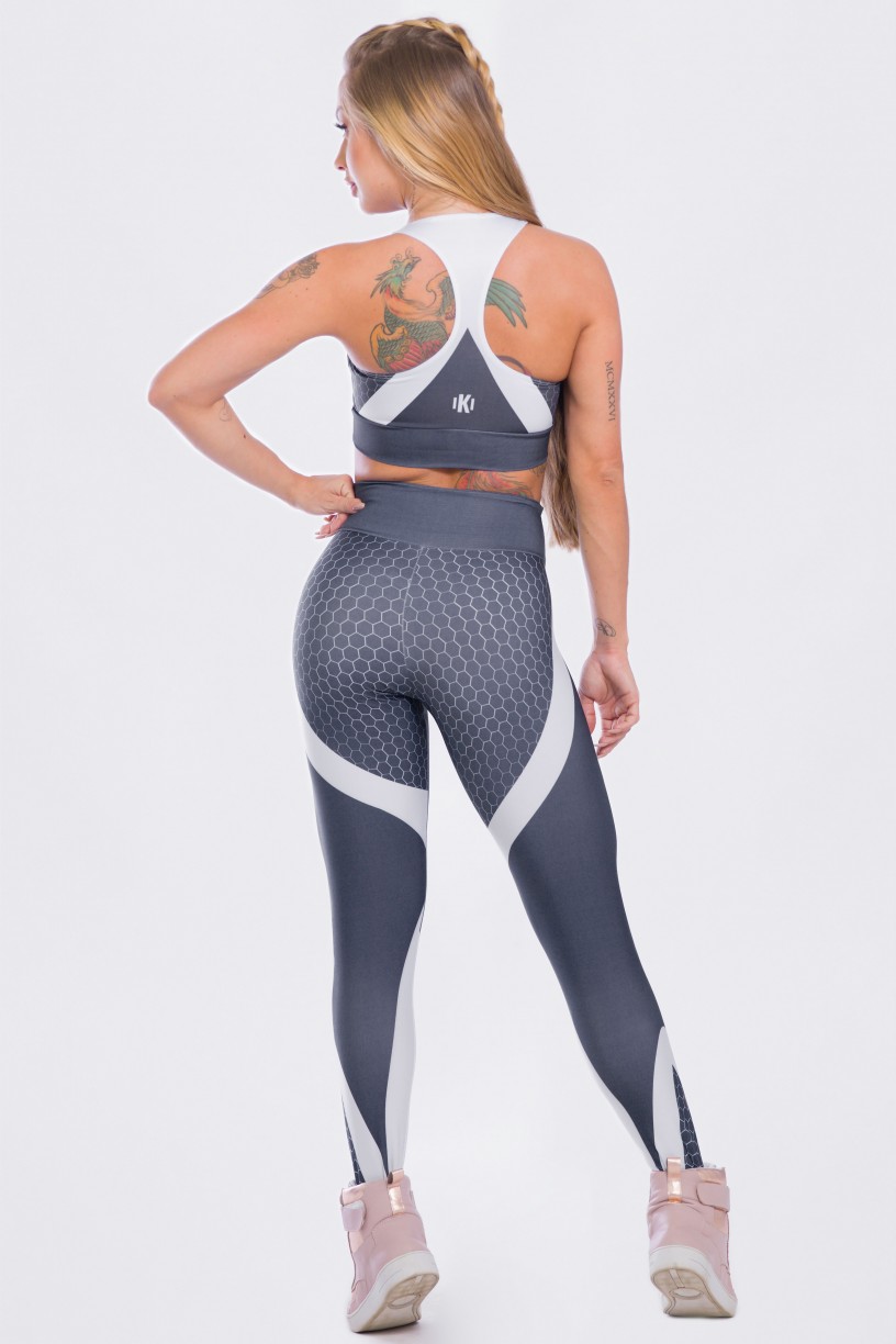 K2473-A_Calca_Legging_Sublimada_Gray_Honeycomb__Ref:_K2473-A