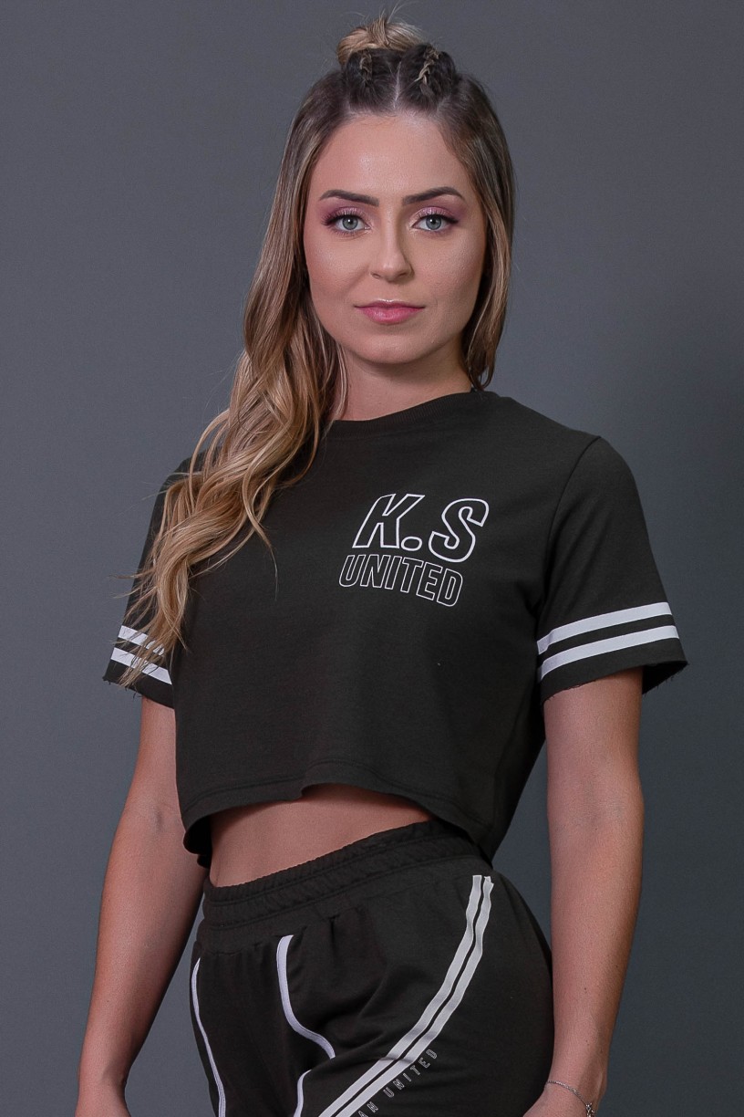 K2580-C_Cropped_Fitness_com_Silk_KS_United_e_Listras_Verde_Militar__Branco__Ref:_K2580-C