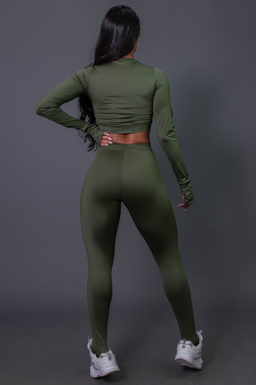 K2688-C_Calca_Legging_Fitness_com_Elastico_e_Silk_Verde_Militar__Off-White__Ref:_K2688-C