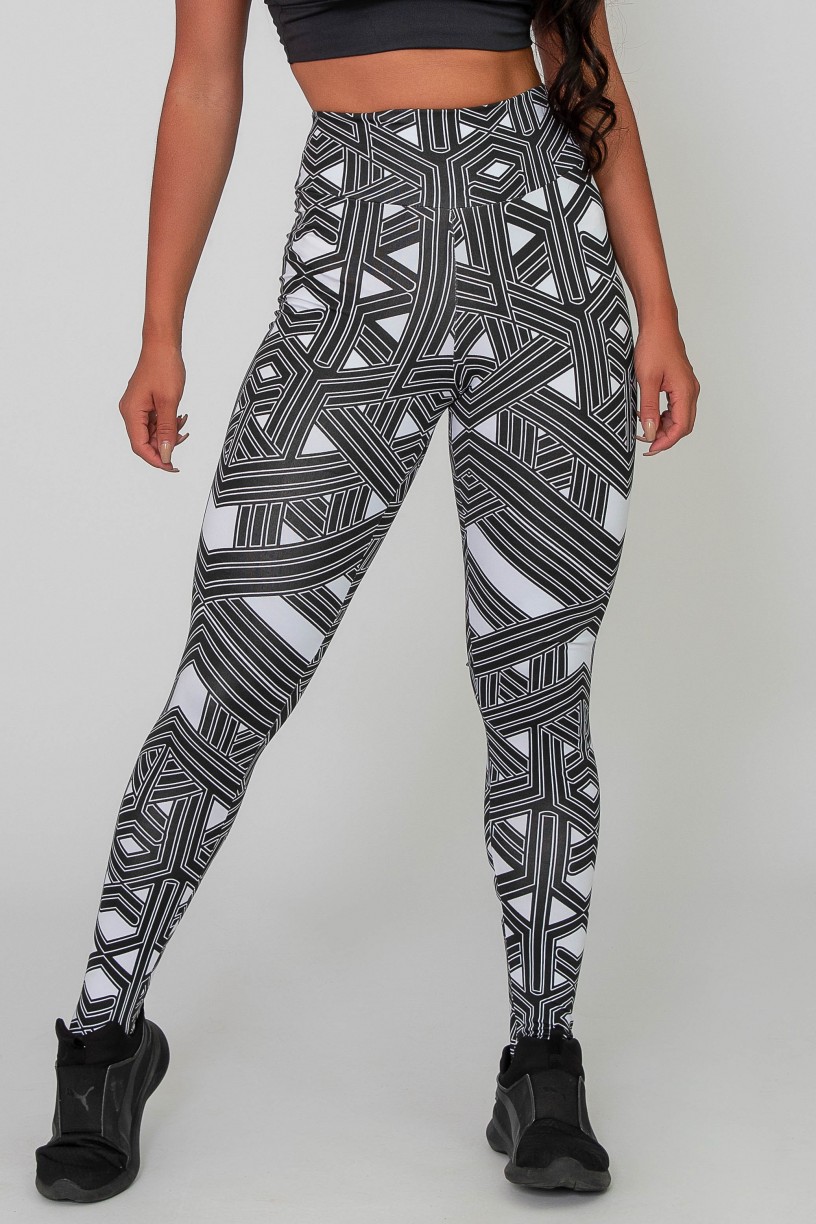 K2588-O_Calca_Legging_Basica_Estampada_Branco_com_Tracos_Pretos__Ref:_K2588-O