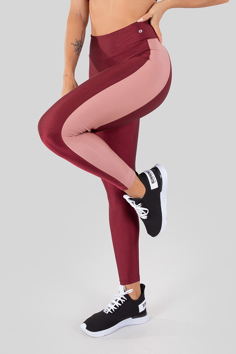 K3250-A_Calca_Legging_Tecido_Platinado_com_Faixa_Lateral_Vinho__Rose__Ref:_K3250-A