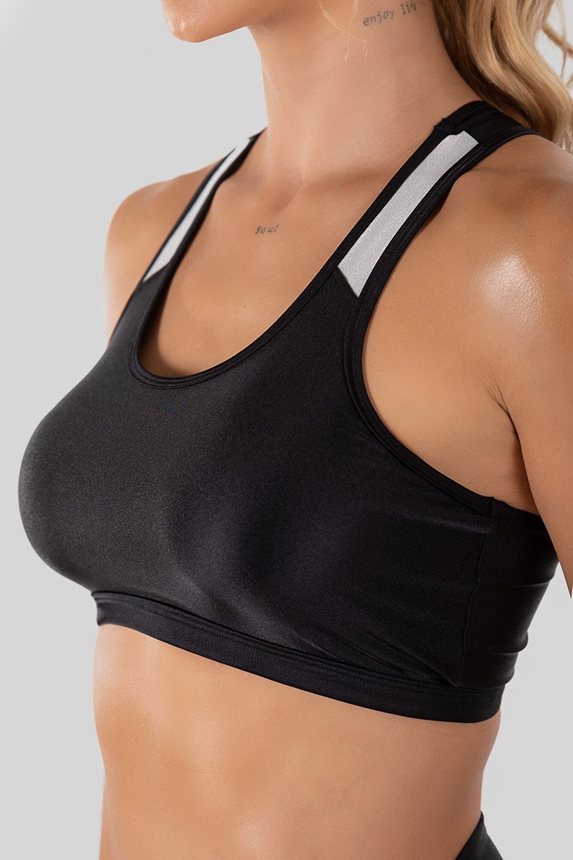K3251-D_Top_Tecido_Platinado_com_Alca_Bicolor_Preto__Prata__Ref:_K3251-D