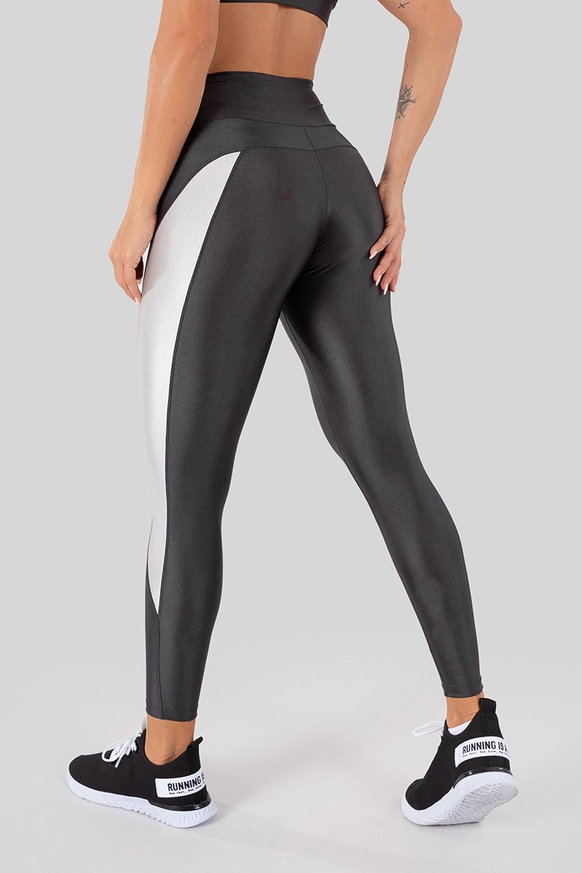 K3252-A_Calca_Legging_Tecido_Platinado_Bicolor_com_Recorte_Arredondado_Chumbo__Prata__Ref:_K3252-A