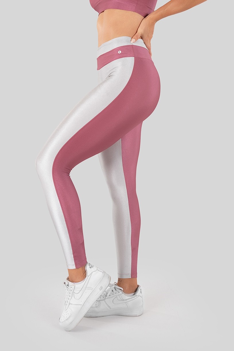 K3278-B_Calca_Legging_Tecido_Platinado_com_Cos_Bicolor_Rosa__Prata__Ref:_K3278-B