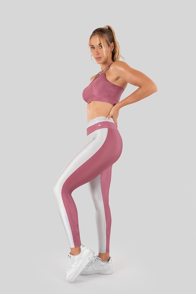 K3278-B_Calca_Legging_Tecido_Platinado_com_Cos_Bicolor_Rosa__Prata__Ref:_K3278-B