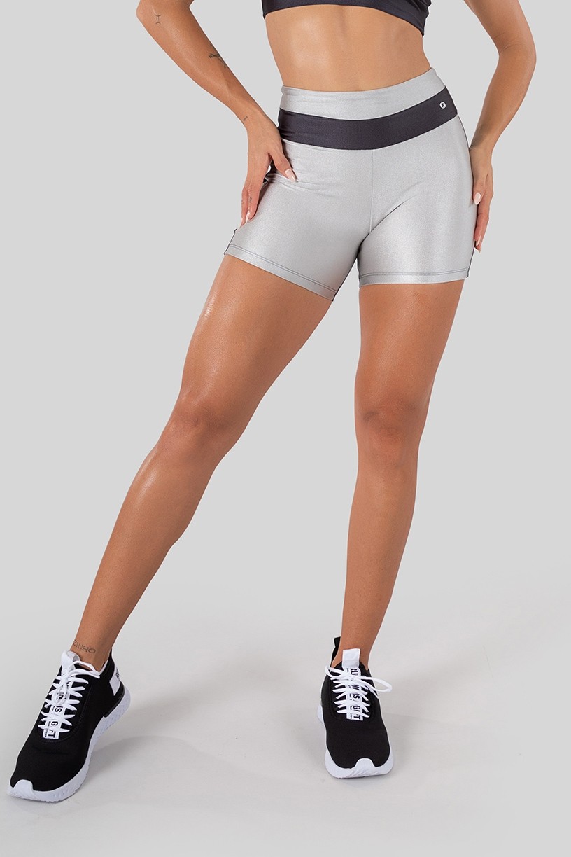 K3289-A_Short_Tecido_Platinado_com_Cos_Bicolor_Chumbo__Prata__Ref:_K3289-A