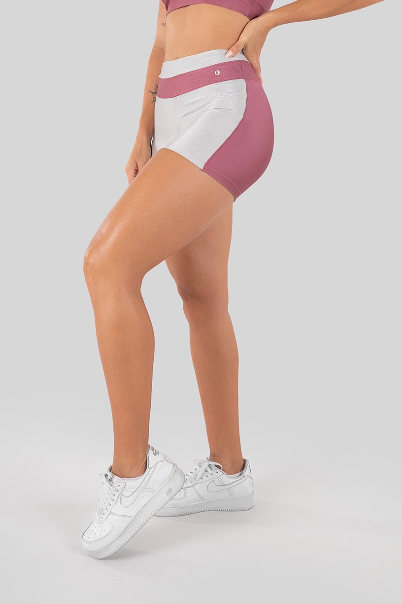 K3289-B_Short_Tecido_Platinado_com_Cos_Bicolor_Rosa__Prata__Ref:_K3289-B
