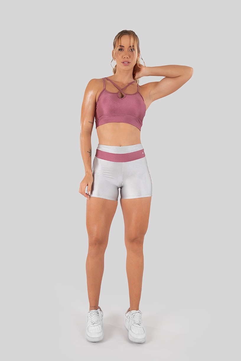 K3289-B_Short_Tecido_Platinado_com_Cos_Bicolor_Rosa__Prata__Ref:_K3289-B