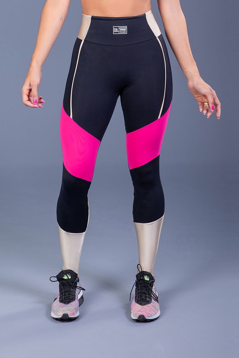 K3299-A_Calca_Legging_com_Cos_Duas_Cores_e_Vivo_Preto__Rosa__Nude__Ref:_K3299-A