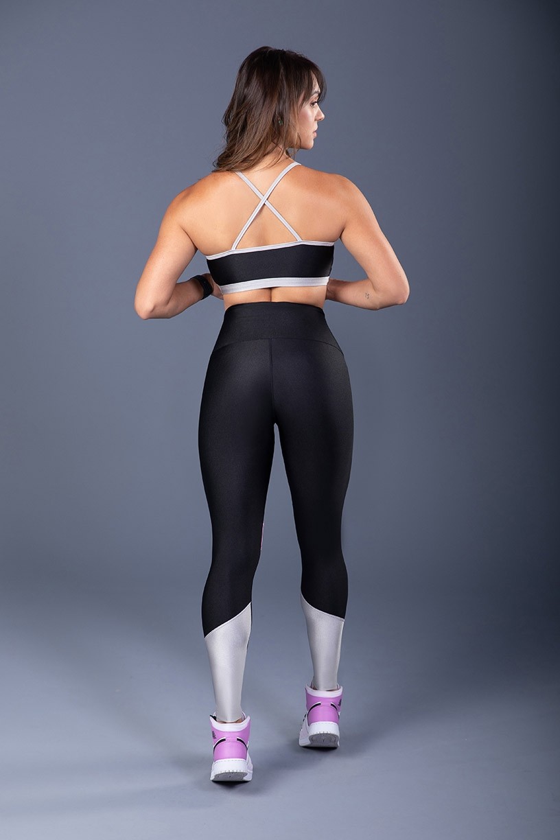 K3302-A_Calca_Legging_com_Faixa_Frontal_Pespontada_Preto__Prata__Rosa__Ref:_K3302-A