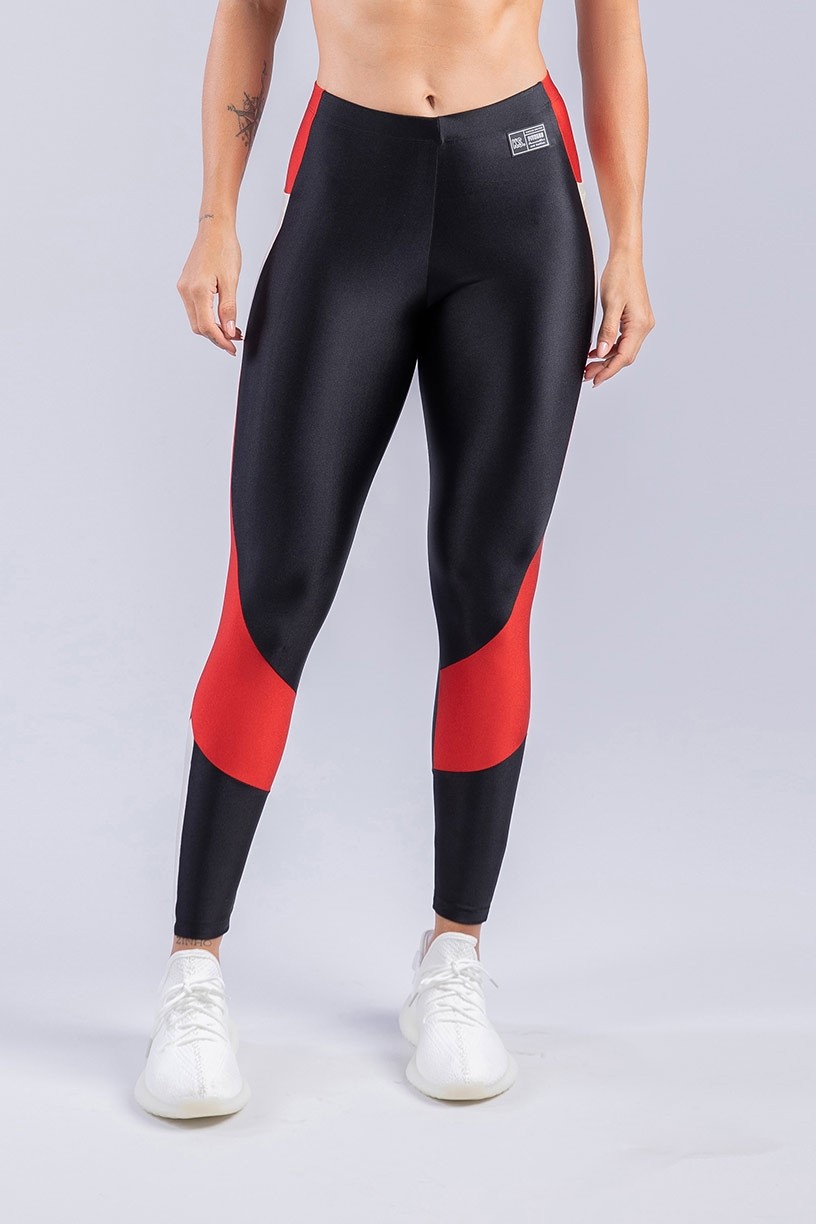 K3326-B_Calca_Legging_com_Faixa_e_bolso_Lateral_Vermelho__Preto__Branco__Ref:_K3326-B