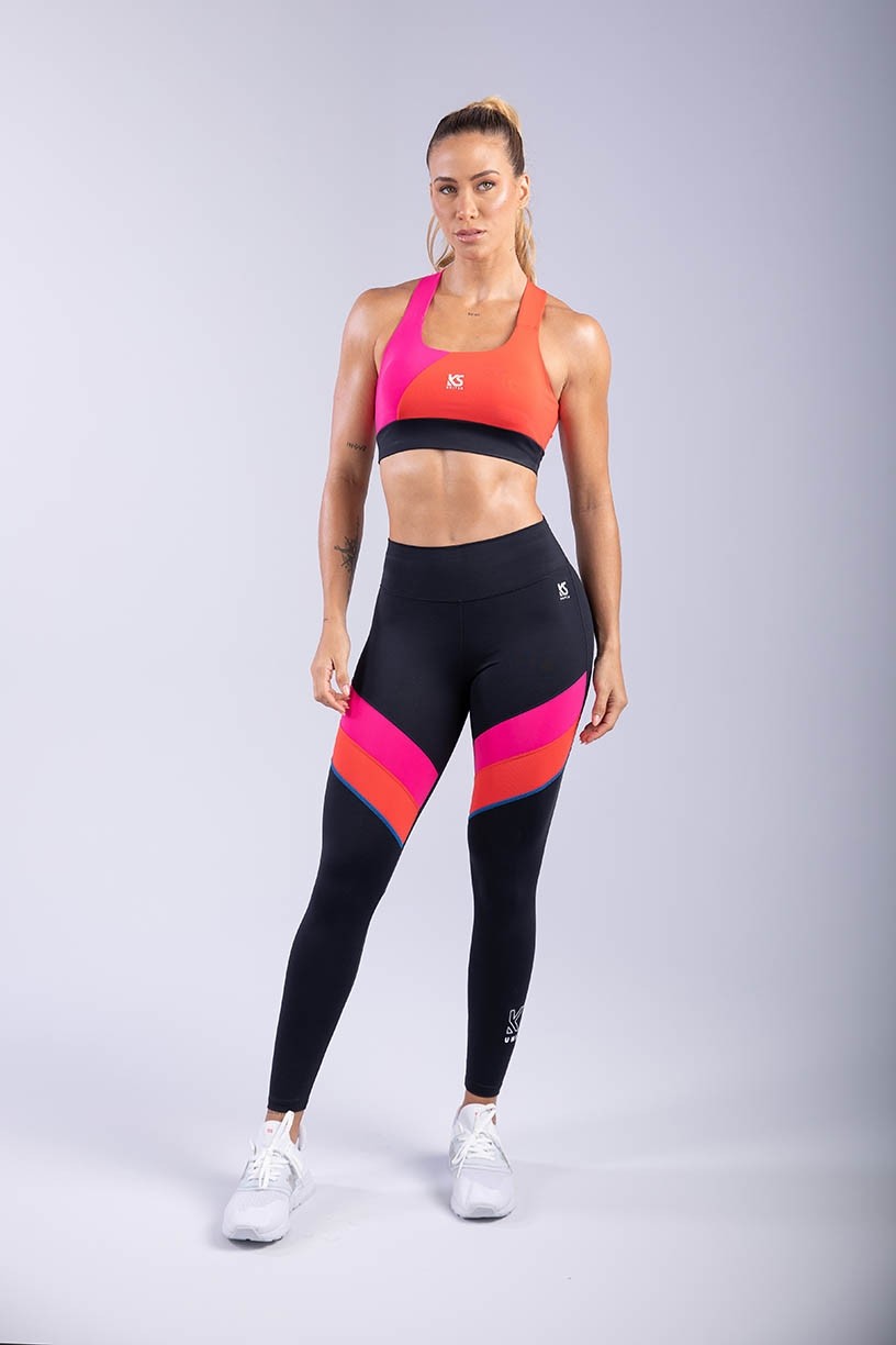 K3304-A_Calca_Legging_com_Faixa_Dupla_Preto__Rosa__Vermelho__Ref:_K3304-A