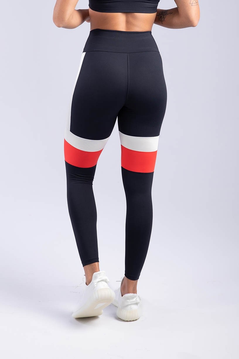 K3319-A_Calca_Legging_Duo_Faixa_Preto__Branco__Vermelho__Ref:_K3319-A