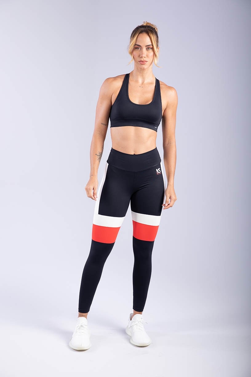 K3319-A_Calca_Legging_Duo_Faixa_Preto__Branco__Vermelho__Ref:_K3319-A