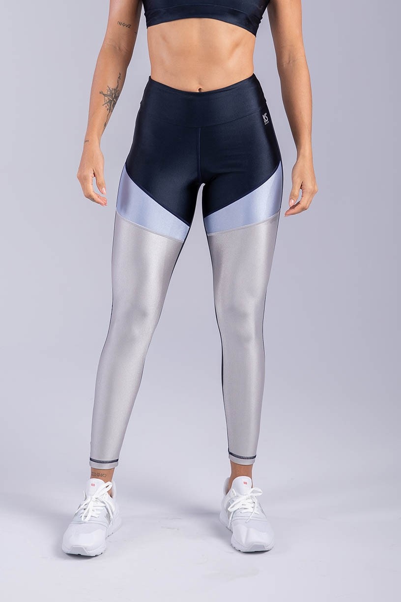 K3339-A_Calca_Legging_com_Faixas_Azul_Marinho__Prata__Azul_Claro__Ref:_K3339-A