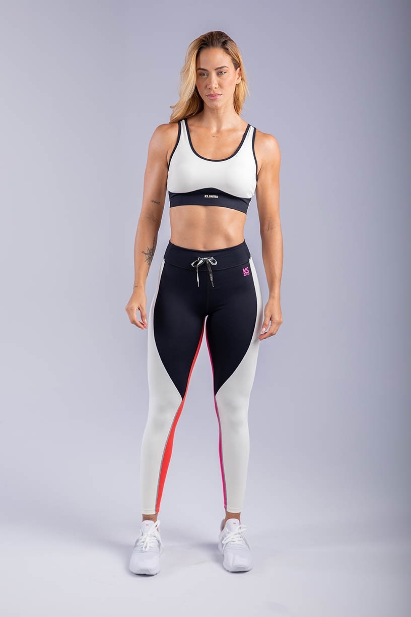 K3356-A_Calca_Legging_com_Cadarco_e_Faixas_Coloridas_Branco__Preto__Rosa__Laranja__Ref:_K3356-A