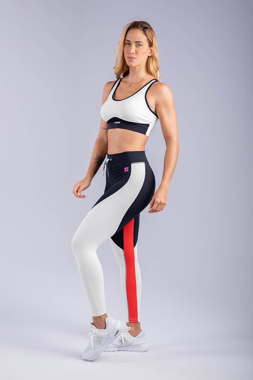 K3356-A_Calca_Legging_com_Cadarco_e_Faixas_Coloridas_Branco__Preto__Rosa__Laranja__Ref:_K3356-A