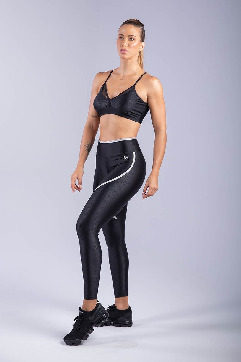 K3368-A_Calca_Legging_com_Recorte_de_Onca_Preto__Prata__Ref:_K3368-A