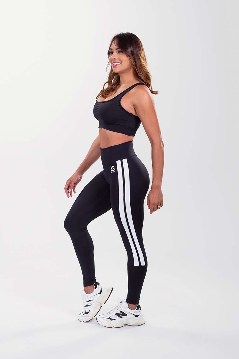 K3491-B_Calca_Legging_com_Faixa_Dupla_Lateral_Preto__Branco__Ref:_K3491-B