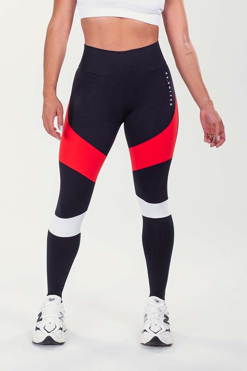 K3496-A_Calca_Legging_com_Faixa_Dupla_Assimetrica_Preto__Vermelho__Branco__Ref:_K3496-A