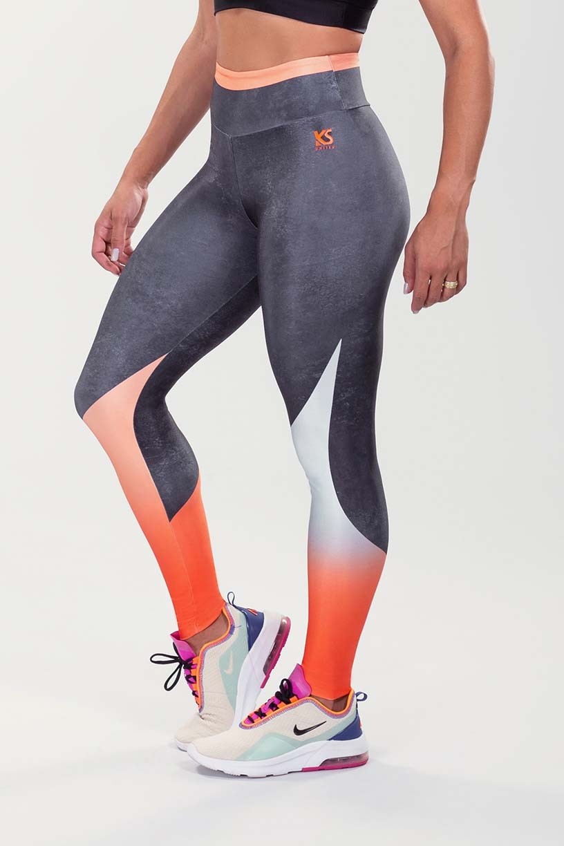 K3523-A_Calca_Legging_Basica_Brilho_Estampa_Digital_Orange_Bright__Ref:_K3523-A