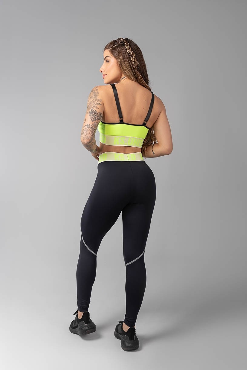 K3463-B_Calca_Legging_com_Elastico_no_Cos_e_Ponto_de_Cobertura_Preto__Off-White__Amarelo_Neon__Ref:_K3463-B