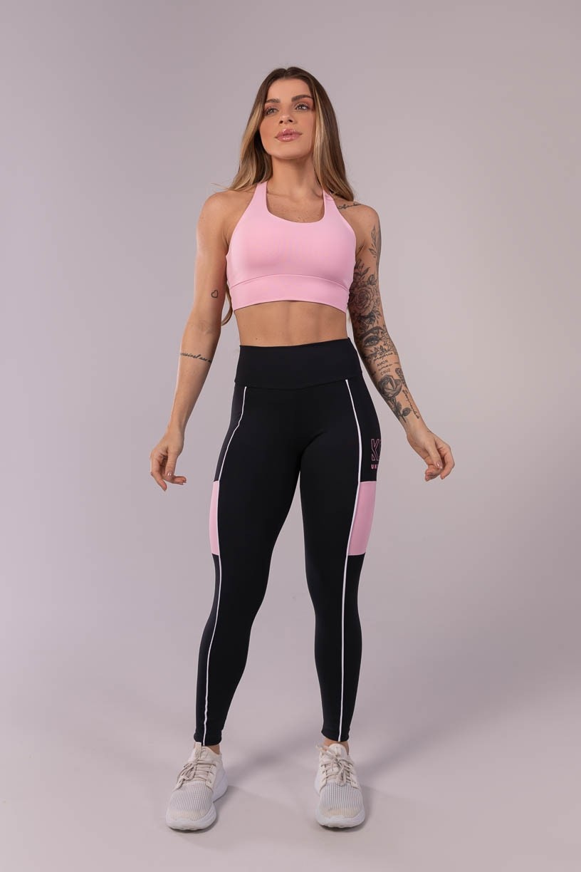 K3521-A_Calca_Legging_com_Recorte_Lateral_Preto__Rosa_Claro__Branco__Ref:_K3521-A