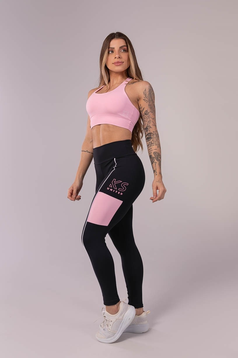 K3521-A_Calca_Legging_com_Recorte_Lateral_Preto__Rosa_Claro__Branco__Ref:_K3521-A