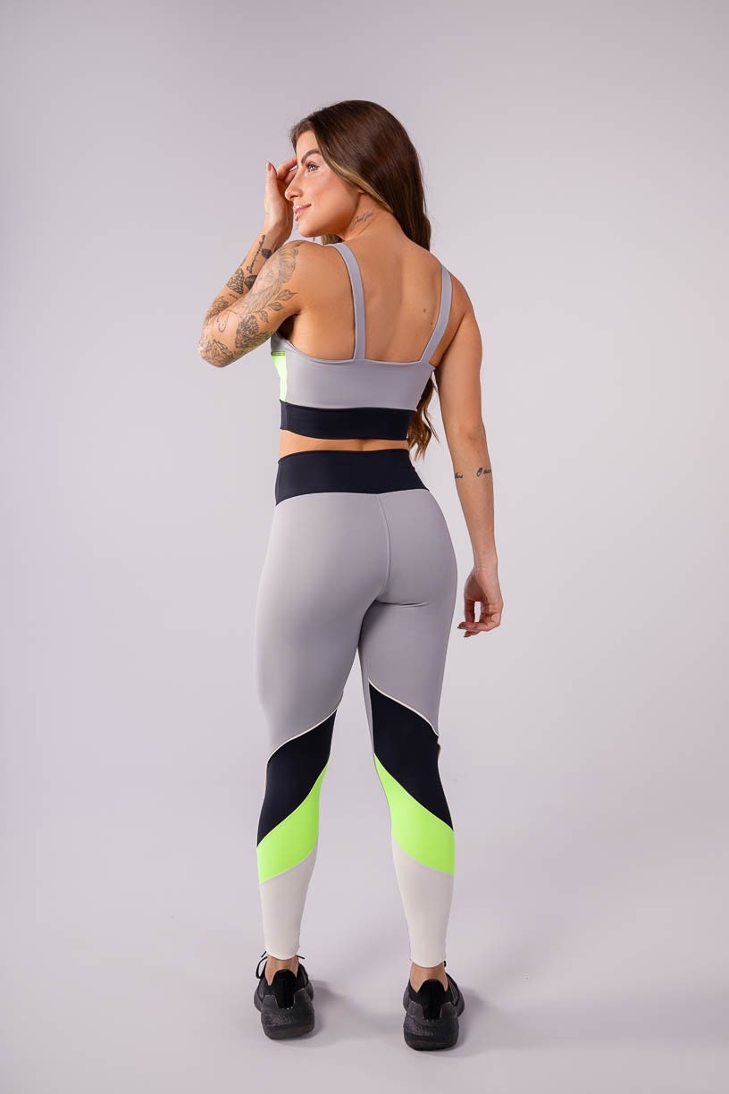 K3594-A_Calca_Legging_com_Tres_Recortes_Cinza__Preto__Off-White__Amarelo_Neon__Ref:_K3594-A