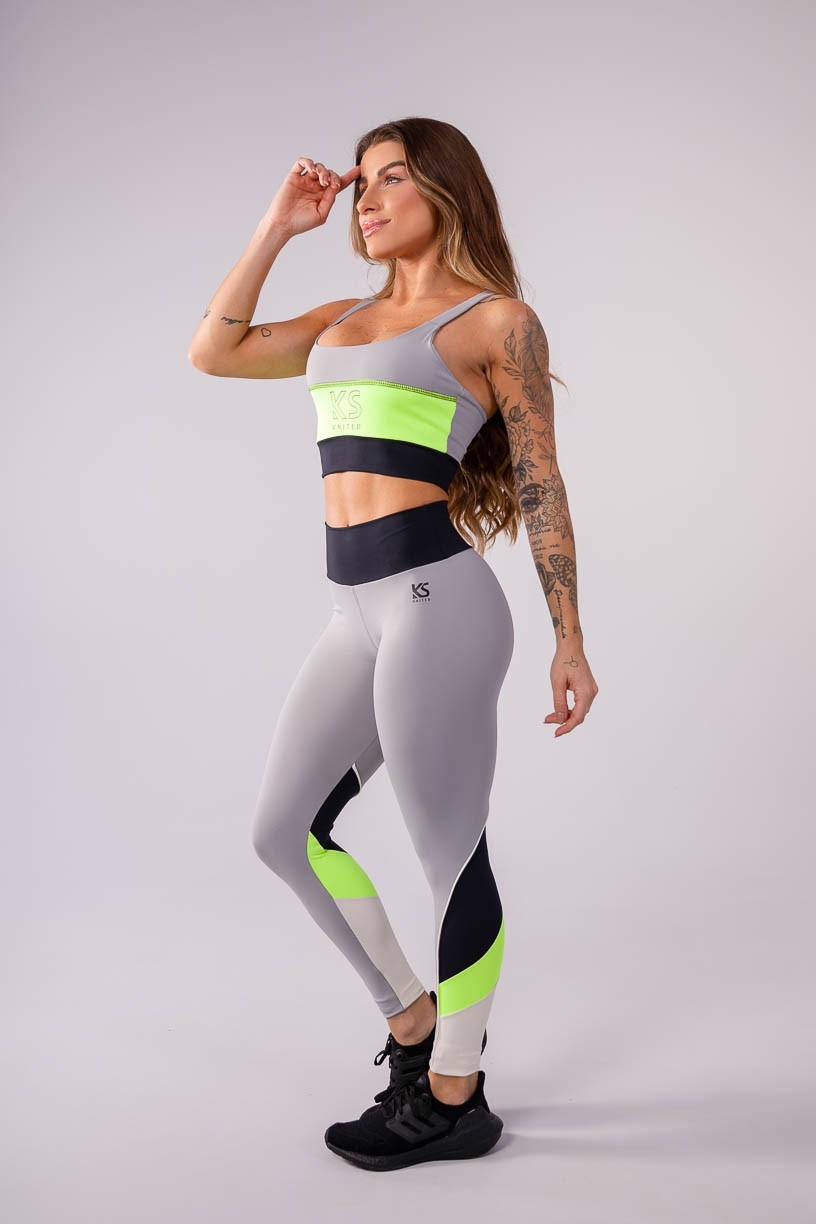 K3594-A_Calca_Legging_com_Tres_Recortes_Cinza__Preto__Off-White__Amarelo_Neon__Ref:_K3594-A