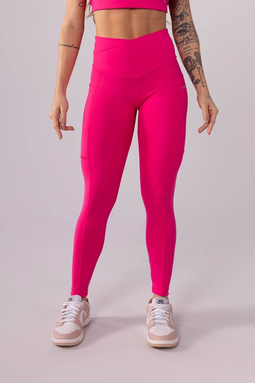 K3445-B_Calca_Legging_com_Franzido_e_Bolso_Rosa__Ref:_K3445-B