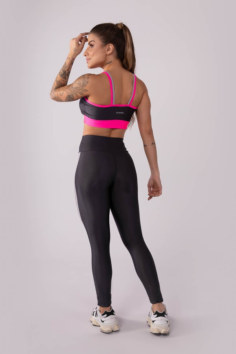 K3569-A_Calca_Legging_Tricolor_Preto__Rosa__Cinza__Ref:_K3569-A
