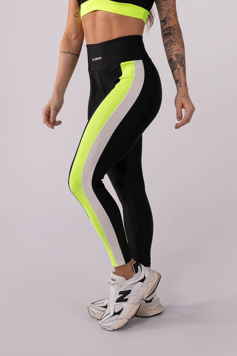 K3569-B_Calca_Legging_Tricolor_Preto__Amarelo__Cinza__Ref:_K3569-B