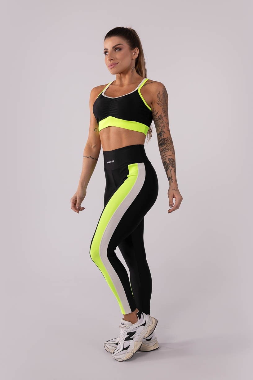 K3569-B_Calca_Legging_Tricolor_Preto__Amarelo__Cinza__Ref:_K3569-B