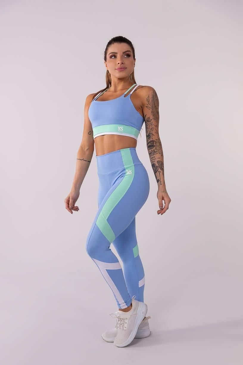 K3728-A_Calca_Legging_com_Recortes_Pespontados_Azul_Claro__Verde_Claro__Branco__Ref:_K3728-A