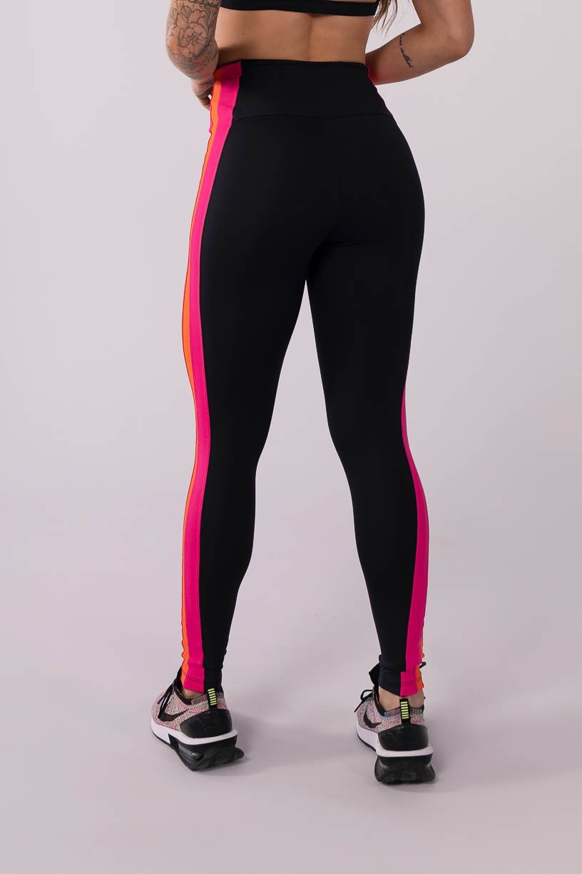 K3730-A_Calca_Legging_com_Faixas_Laterais_Preto__Rosa__Laranja__Ref:_K3730-A