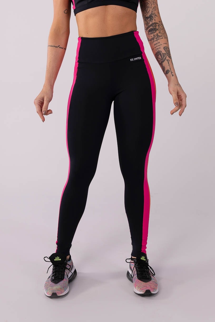 K3730-A_Calca_Legging_com_Faixas_Laterais_Preto__Rosa__Laranja__Ref:_K3730-A